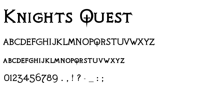 Knights Quest font